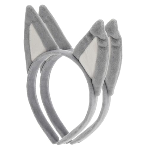 ABOOFAN 2 Stück Hundeohr Stirnbänder für Erwachsene Tier Themen Party Kostüm Zubehör Graue Hundeohr Haarreifen für Cosplay und Festliche Anlässe von ABOOFAN