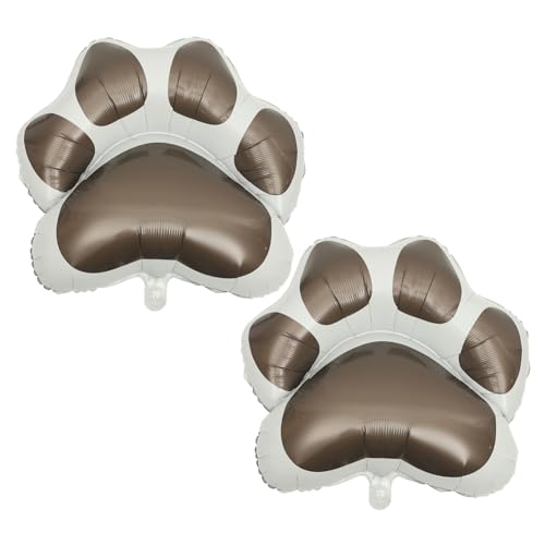 ABOOFAN 2 Stück Hundepfote Ballon Hundeballon Ballonbogen Inflator Heliumtanks Für Ballons Hund Geburtstagsdekorationen Mädchen Partyballons Haustier Grey Aluminiumfolie von ABOOFAN