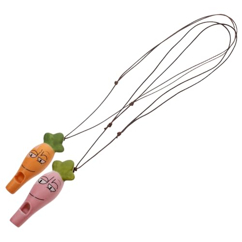 ABOOFAN 2 Stück Karottenpfeifen Bunte Pfeifen für Lanyard Lauter und Klarer für Ostern für Party und Aktivitäten im Freien Farben Mischung von ABOOFAN