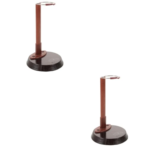 ABOOFAN 2 Stück Puppenständer Anzeige Puppenträger Mädchen Puppen für puppenzubehör Puppenfigurenständer Puppenunterstützungsstand Ständer für Puppen Display-Ständer Holz Brown von ABOOFAN