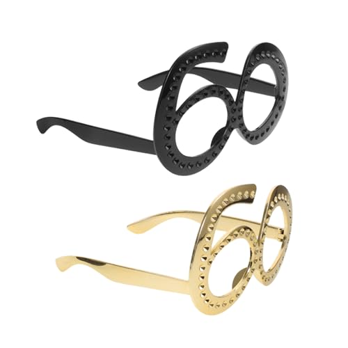 ABOOFAN 2 Stück Teiliges Geburtstagsbrille aus Abs Lustige Zahlen-sonnenbrille für Partydekoration Leichte und Stabile Fotorequisiten für Unvergessliche Feierlichkeiten von ABOOFAN