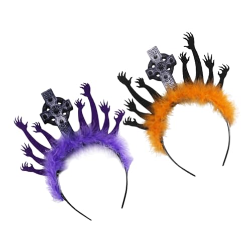 ABOOFAN 2 Stück Teiliges Halloween Stirnband mit Zombie Hand und Grabstein Leichtes Robustes Party Cosplay Accessoire für Gruselige Kostüme für Maskenball und Themenpartys ABOOFAN 2 Stück Teiliges Halloween Stirnband mit Zombie Hand und Grabstein Leichtes Robustes Party Cosplay Accessoire für Gruselige Kostüme für Maskenball und Themenpartys von ABOOFAN
