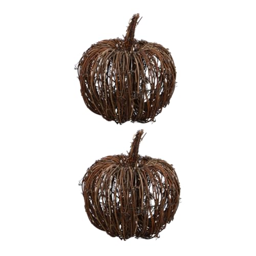 ABOOFAN 2 Stück Teiliges Rattan Kürbis mit Kunstvollem Leicht und Flexibel Langlebige Halloween Tischdekoration für Innen und Außenbereich Party und Festtagsverzierung ABOOFAN 2 Stück Teiliges Rattan Kürbis mit Kunstvollem Leicht und Flexibel Langlebige Halloween Tischdekoration für Innen und Außenbereich Party und Festtagsverzierung von ABOOFAN