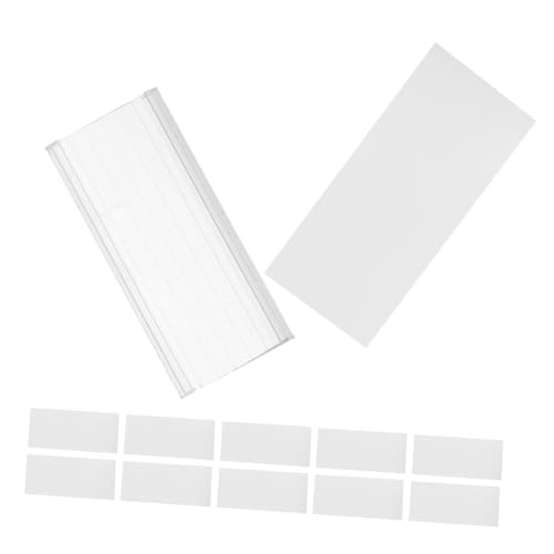 ABOOFAN 20 Stück Supermarkt Zubehör Stand steht Anzeige Inhaber schmucklos wiederverwendbar Regaletikettenhalter Warenzeichenhalter Clips für Regaletiketten PVC Transparent von ABOOFAN
