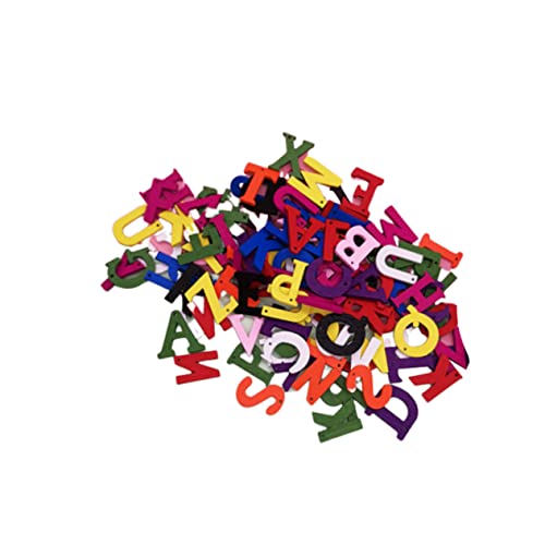 ABOOFAN 200st Bunte Holzstücke Kleine Holzbuchstaben Brief Lernen Spielzeug Buchstaben Aus Pädagogisches Alphabet Spielzeug Alphabetausschnitte Aushöhlen Kleinkind Sammelalbum von ABOOFAN