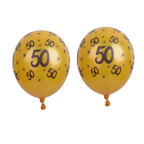 ABOOFAN 20Stücke Goldene Latexballons Zahl Geburtstagsdekorationen Und Feierlichkeiten Hochwertige Gummiballons Für Unvergessliche von ABOOFAN