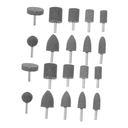 ABOOFAN 20pcs Rotationsschleifsteinbits Abrasiv Montiertes Schärfen Mit Schaftschaftsteinköpfen Schleifradstücke Für Steinkeramikglas von ABOOFAN