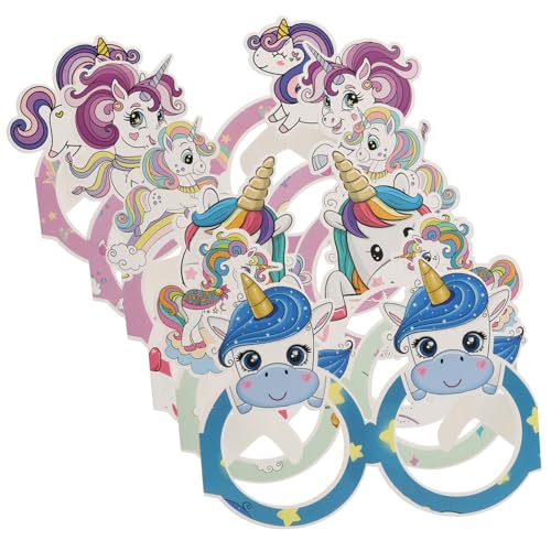ABOOFAN 24 Paare Teiliges Einhorn Party Brillen aus Hochwertigem Papier Leicht und Bequem Kreative Festival Brillen für Geburtstagsfeiern Hochzeiten Weihnachts Rave partys Einzigartige von ABOOFAN