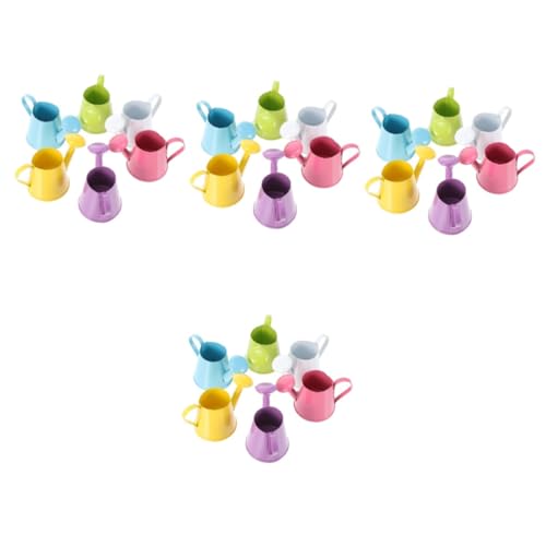 ABOOFAN 24 Stück Teiliges Mini Wasserkocher Deko Candy Farben Robuste Miniatur Kessel aus Hochwertigem Material Langlebig und Umweltfreundlich für Mini Haus Dekoration und Bastelbedarf von ABOOFAN