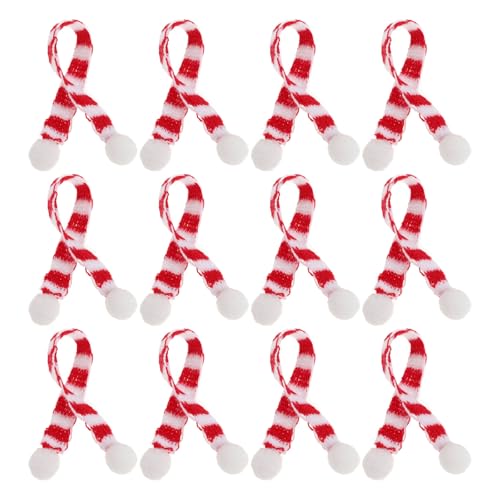 ABOOFAN 24 Stücke Weihnachten Weinflasche Schal Lutscher Süßigkeiten Schneemann Puppe Mini Schal Rot Weiß Streifen Strickschal für Urlaub Weihnachtsparty ABOOFAN 24 Stücke Weihnachten Weinflasche Schal Lutscher Süßigkeiten Schneemann Puppe Mini Schal Rot Weiß Streifen Strickschal für Urlaub Weihnachtsparty von ABOOFAN