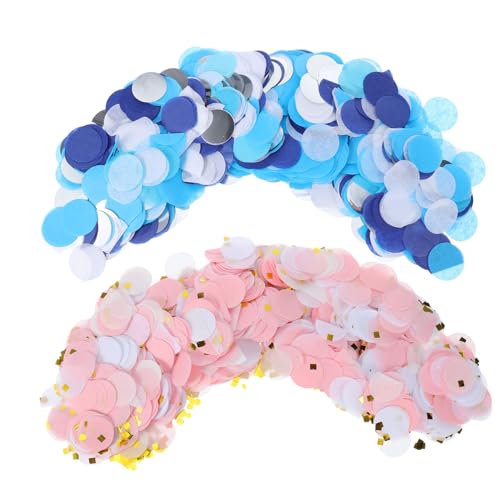 ABOOFAN 2Er-Pack Buntes Rundes Papierkonfetti Ballonfüllung und Tischstreuung für Hochzeit Geburtstag Shower Elegant Vielseitig Einsetzbar Party Deko Glitzerfrei DIY Geeignet von ABOOFAN
