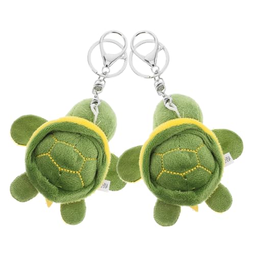 ABOOFAN 2Stücke Schlüsselanhänger Schildkröte aus Plüsch Dekorative Hängedekoration für Rucksack Flauschiger Schlüsselbund für Mädchen Party oder Accessoire von ABOOFAN