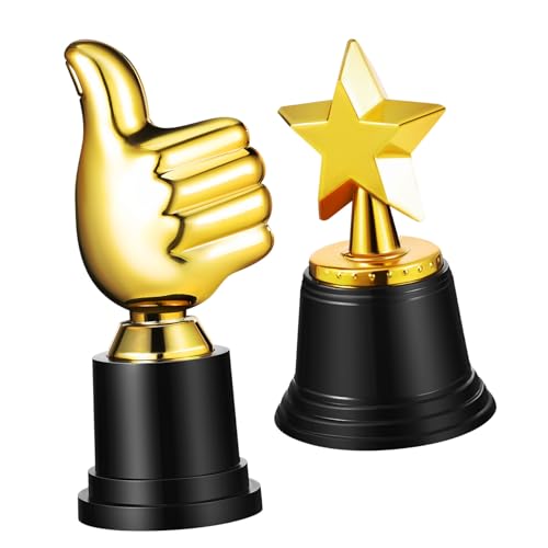 ABOOFAN 2Stücke Trophäen Pokale und Trophäen für Sport und Partys Trophäen zur Anerkennung und Motivation Hochwertige Trophäendekoration für Wettbewerbe von ABOOFAN