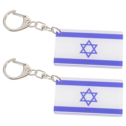 ABOOFAN 2pcs Kreative Israel -flaggenschlüsselkette Für Rucksäcken Autoschlüssel Israel Souvenir Schlüsselkette Dekorative Schlüsselring Und Taschen Anhänger Schlüsselanhänger Für ABOOFAN 2pcs Kreative Israel -flaggenschlüsselkette Für Rucksäcken Autoschlüssel Israel Souvenir Schlüsselkette Dekorative Schlüsselring Und Taschen Anhänger Schlüsselanhänger Für von ABOOFAN