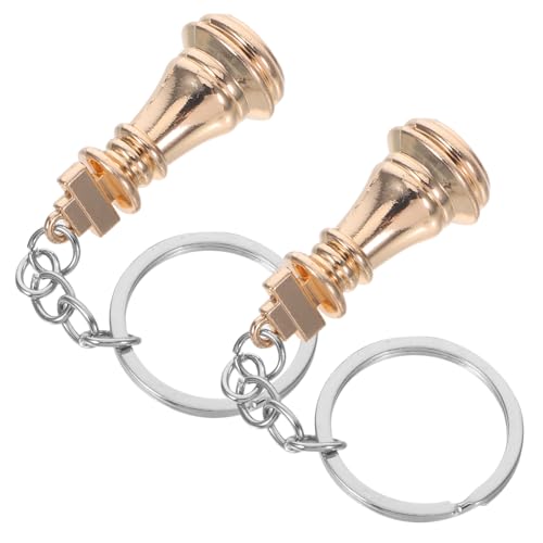 ABOOFAN 2pcs Schachschlüsselkette Für Frauen Edelstahl Schlüsselbund Anhänger Bag Charme Und Geldbeutel Charm Netter Schlüsselbund Für Rucksäcke von ABOOFAN