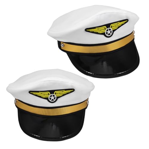 ABOOFAN 2stücke Pilotenhut Für Erwachsene Kapitänsmütze Für Halloween Kostümpartys Tragbarer Flugkapitänshut Für Themenevents Und Bühnenauftritte ABOOFAN 2stücke Pilotenhut Für Erwachsene Kapitänsmütze Für Halloween Kostümpartys Tragbarer Flugkapitänshut Für Themenevents Und Bühnenauftritte von ABOOFAN