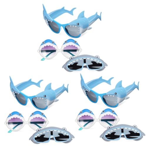 ABOOFAN 3 Sätze Lustige Hai Sonnenbrille Für Partys Bequeme Und Strapazierfähige Partybrillen Für Fotoboxen Strand Und Kreative Veranstaltungen Humorvolles Accessoire Für 3 Paar * 3 von ABOOFAN