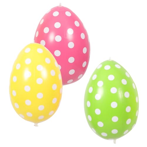 ABOOFAN 3 Stück Aufblasbare Ostereier Ballons für Osterfeiern für Garten Party und Fotos Sicher von ABOOFAN