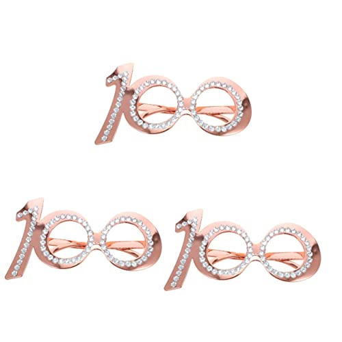 ABOOFAN 3 Stück Geburtstagsbrille Spaßbrille für Party Erwachsene strass brille leuchtbrillen lustige schnapsgläser sonnenbrillen lustige brille Party Plastik Rose Gold ABOOFAN 3 Stück Geburtstagsbrille Spaßbrille für Party Erwachsene strass brille leuchtbrillen lustige schnapsgläser sonnenbrillen lustige brille Party Plastik Rose Gold von ABOOFAN