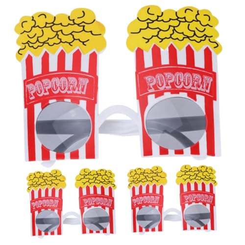 ABOOFAN 3 Stück Popcorn Form Partybrillen aus Stabilem Kreative Bunte Spaßbrille für Karneval Foto Requisiten und Lustige Kostüm Accessoires für Frauen und Männer Zufällige von ABOOFAN