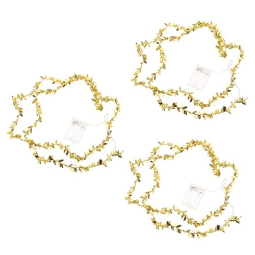 ABOOFAN 3 Stück Schnur Goldene Zuglaterne Blattlichter Kranzdekoration LED Deko Lichter Rankenlichter Blattgirlande Mit Lichtern Ranken Mit Lichtern Girlanden Goldenes ABOOFAN 3 Stück Schnur Goldene Zuglaterne Blattlichter Kranzdekoration LED Deko Lichter Rankenlichter Blattgirlande Mit Lichtern Ranken Mit Lichtern Girlanden Goldenes von ABOOFAN