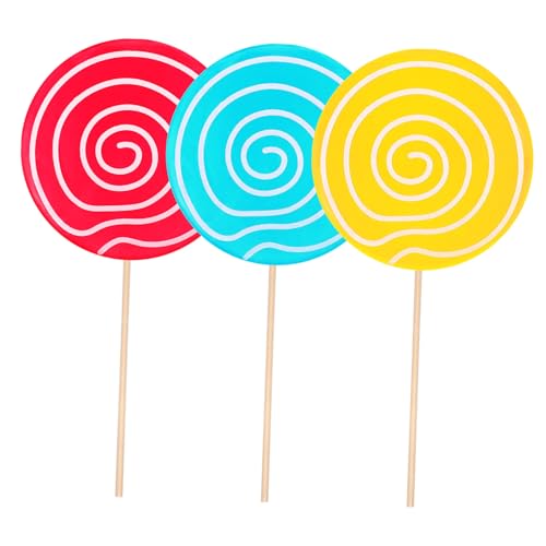 ABOOFAN 3 Stück Teiliges Fake Lollipop Modell für Hochzeitsfotografie Dekorative Requisiten für Runde Form und Fotoaccessoires für Jungmädchen und Events ABOOFAN 3 Stück Teiliges Fake Lollipop Modell für Hochzeitsfotografie Dekorative Requisiten für Runde Form und Fotoaccessoires für Jungmädchen und Events von ABOOFAN