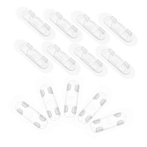 ABOOFAN 30 Stück Draht-Organizer Kabelklemmenwand Autokabelklammern Kabelführungsclips Klemmen für elektrische Kabel Verlängerungskabelwandclip Kabelklammern löschen Plastik Transparent von ABOOFAN