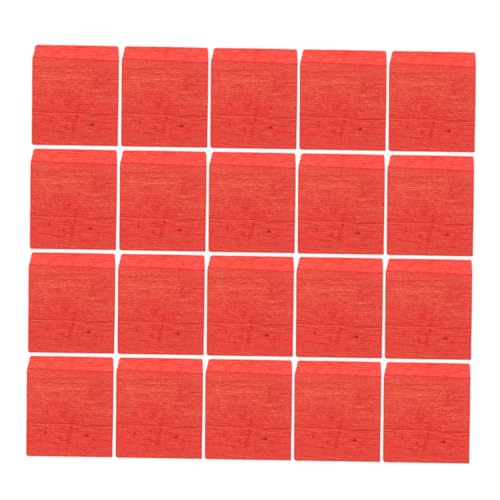 ABOOFAN 30 Stück Holzrohlinge Holzblöcke Holzklötze Holzwürfel Dekoration Unbehandelte Holzrohlinge Für Duschblock Quadratisch Holz Drache Holz Rot von ABOOFAN