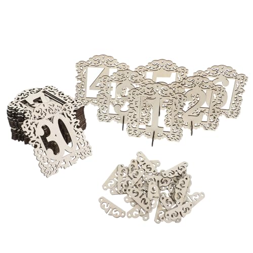 ABOOFAN 30 Stück Party-tischnummer Sitzplätze Hochzeiten Tischkarten Für Den Hochzeitsempfang Nummeriert Tischdekorationen Für Hochzeitsfeiern Rezeption Unser Name Tisch Nummer Gold Holz ABOOFAN 30 Stück Party-tischnummer Sitzplätze Hochzeiten Tischkarten Für Den Hochzeitsempfang Nummeriert Tischdekorationen Für Hochzeitsfeiern Rezeption Unser Name Tisch Nummer Gold Holz von ABOOFAN