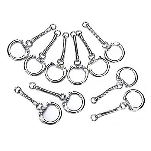 30 Stück Schlüsselanhänger Schlangenkettenschlüsselring Silber Zubehör Schlangen Schlangenkette Schlüsselringe für Schlüsselanhänger DIY Craft Silber von ABOOFAN