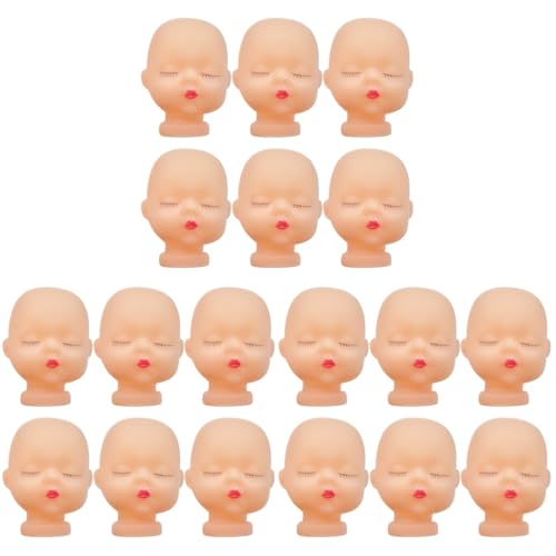 ABOOFAN 30 Stück Silikon-Puppenköpfe Zum Basteln Silikon-Babypuppen Mini-Babypuppenkopf Autoschlüsselhalter Mini-Actionfiguren Autozubehör Für Babys Künstler Handbemalung Puppe von ABOOFAN