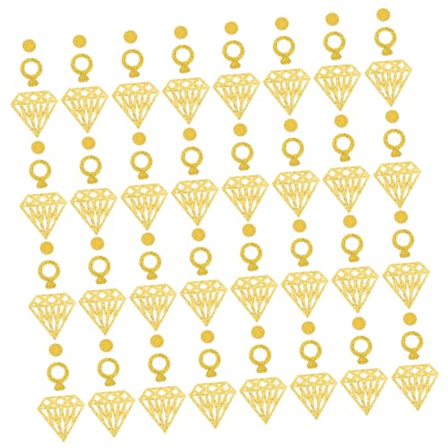 ABOOFAN 300 Stück Engagement Ring Konfetti Glitzernde Ring Sequins für Hochzeiten Partys und Feiern Dekoratives Papier Konfetti für Einladungen Tischdekoration und Diy Projekte von ABOOFAN