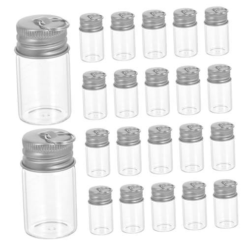 ABOOFAN 30stücke Mini-glasflaschen Mit Deckel Transparente Wunschflaschen Kleine Glasflaschen Für Notizen Und Dekoration Als Schlüsselanhänger Oder von ABOOFAN