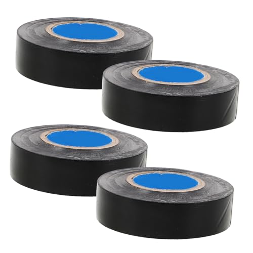 ABOOFAN 4 Rollen Isolierband elektrisches Band lichtblockierendes Klebeband Wärmeband für Rohre Farben von Isolierbändern feuerhemmendes Klebeband Möbelband Elektroband farbig PVC Schwarz von ABOOFAN