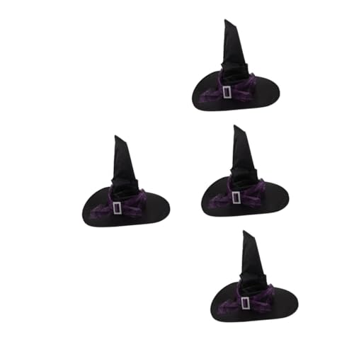 ABOOFAN 4 Stück Halloween-hexenhut Lady Wizard Hut Halloween Hexendekoration Partyhut Wizards Hats Cosplay Kostüm Hut Stoff von ABOOFAN