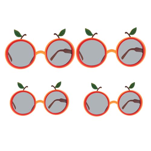 ABOOFAN 4 Stück Hawaiian Partybrille Lustige Leichte Sonnenbrillen mit Orangenscheiben Design für Erwachsene Foto Requisiten für Strand und Geburtstagsfeiern von ABOOFAN