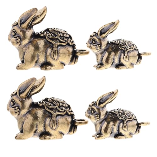 ABOOFAN 4 Stück Messing Hase Hasen anhänger bastelzeug schlüsselhalsband Antiker Tier Schlüsselanhänger dekoringe Massenzauber Tieranhänger Messingstatue Messingdekor im antiken Stil ABOOFAN 4 Stück Messing Hase Hasen anhänger bastelzeug schlüsselhalsband Antiker Tier Schlüsselanhänger dekoringe Massenzauber Tieranhänger Messingstatue Messingdekor im antiken Stil von ABOOFAN