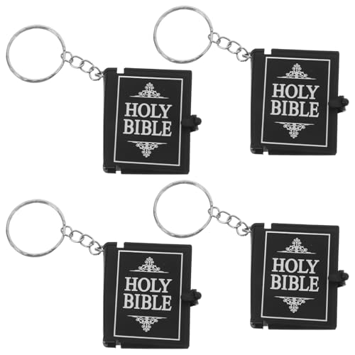 ABOOFAN 4 Stück Miniature Schlüsselanhänger Set Set mit Inspirierenden für Männer und Praktisch als für Kirchenveranstaltungen und Partys von ABOOFAN