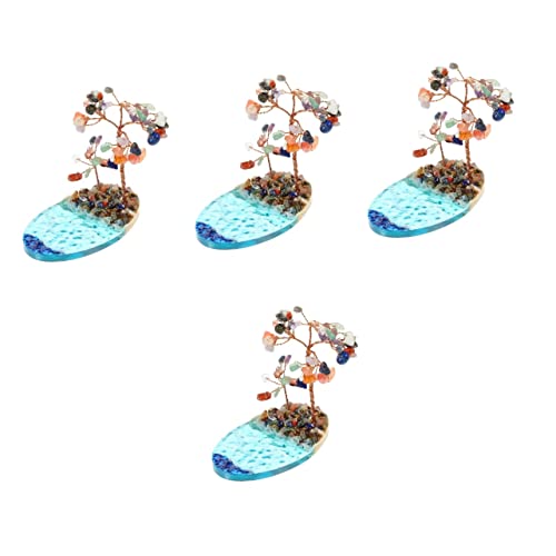 ABOOFAN 4 Stück Sprühinsel am Meer bürodeko büro Dekoration Glasfiguren Kunsthandwerk aus Kunstharz Ornament Modelle Home-Desktop-Dekor Wohndeko am Meer Kristall schmücken Epoxidharz von ABOOFAN