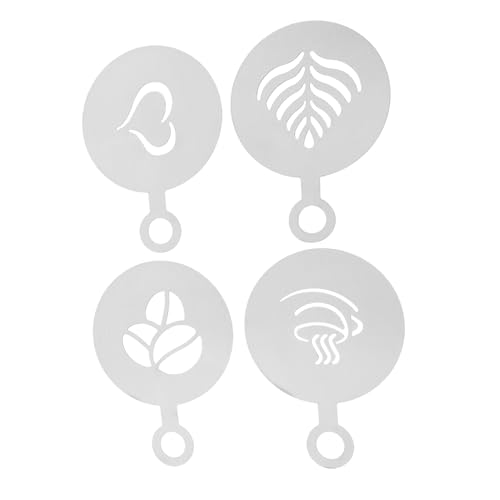 ABOOFAN 4 Stück Teiliges Edelstahl Kaffee Stencils für Latte Art Vielseitige Kaffeestempel Schablonen für Cappuccino Cupcakes Kekse Einfache Anwendung Wiederverwendbar Langlebig für ABOOFAN 4 Stück Teiliges Edelstahl Kaffee Stencils für Latte Art Vielseitige Kaffeestempel Schablonen für Cappuccino Cupcakes Kekse Einfache Anwendung Wiederverwendbar Langlebig für von ABOOFAN