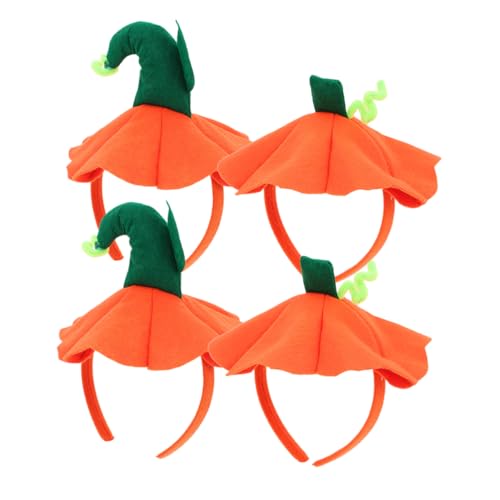 ABOOFAN 4 Stück Teiliges Kürbis Haarreif für Halloween Komfortabel Leicht Vielseitig Geeignet für Erwachsene für Trick Treat Partys und Kostümveranstaltungen von ABOOFAN