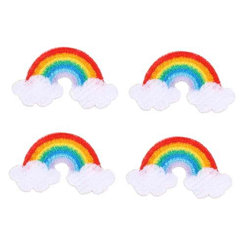 ABOOFAN 4 Stück Teiliges Regenbogen Selbstklebende Bestickte Patches aus Polyester Kompakt und Tragbar für DIY Kleidung Reparaturen und Kreative Bastelprojekte ABOOFAN 4 Stück Teiliges Regenbogen Selbstklebende Bestickte Patches aus Polyester Kompakt und Tragbar für DIY Kleidung Reparaturen und Kreative Bastelprojekte von ABOOFAN
