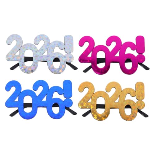ABOOFAN 4 Stück Teiliges Silvesterbrillen aus Robustem Kunststoff Leichte Ergonomische Partybrillen für Neujahrsfeiern Geburtstage und Themen Events Vielseitige Foto Requisiten Silber Rosa ABOOFAN 4 Stück Teiliges Silvesterbrillen aus Robustem Kunststoff Leichte Ergonomische Partybrillen für Neujahrsfeiern Geburtstage und Themen Events Vielseitige Foto Requisiten Silber Rosa von ABOOFAN