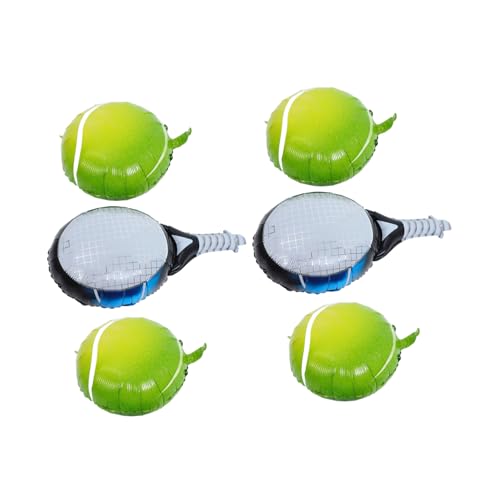 ABOOFAN 4 Stück Tennis Ballons Aufblasbare Sportdekorationen für Geburtstagsfeiern Einschließlich Tennisball und Tennisschlägerballons für Sportthemen Events von ABOOFAN