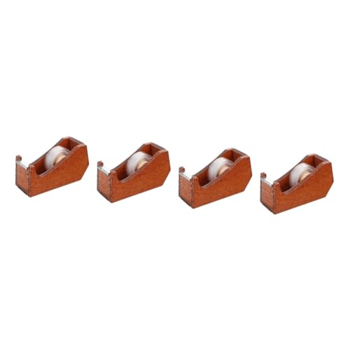 ABOOFAN 4 Stück Tierformbandhalter Büro Bandspender Verpackung USB Klebstoff Klebebandhalter Klebeband-Organizer Klebebandabroller für den Schreibtisch Holz von ABOOFAN