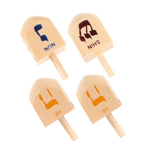 ABOOFAN 4 Stücke Kreiselspielzeug aus Holz Dreidel Kinderspielzeug Holzhandwerk Chanukka-Dekorationen für zu Hause holziges Chanukka- hölzerne Spinning ABOOFAN 4 Stücke Kreiselspielzeug aus Holz Dreidel Kinderspielzeug Holzhandwerk Chanukka-Dekorationen für zu Hause holziges Chanukka- hölzerne Spinning von ABOOFAN