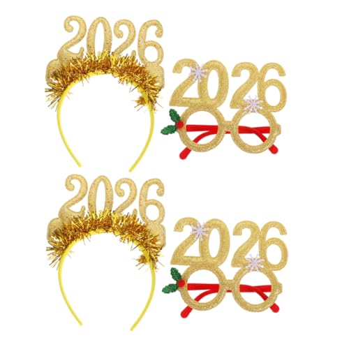ABOOFAN 4 Stücke Silvester Party Haarreifen mit Glitzer Zahlen und Brillen Festliche Kopfbedeckung für Weihnachts und Neujahrsfeiern Bunte Partyaccessoires für Fotoaktionen und ABOOFAN 4 Stücke Silvester Party Haarreifen mit Glitzer Zahlen und Brillen Festliche Kopfbedeckung für Weihnachts und Neujahrsfeiern Bunte Partyaccessoires für Fotoaktionen und von ABOOFAN