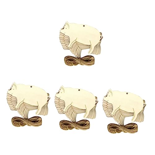 ABOOFAN 4 x hölzerne Schweine-Ausschnitt-Form-Etiketten für Deko-Etiketten, ideal für Hochzeiten, 10 Stück ABOOFAN 4 x hölzerne Schweine-Ausschnitt-Form-Etiketten für Deko-Etiketten, ideal für Hochzeiten, 10 Stück von ABOOFAN