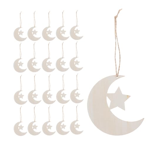 ABOOFAN 40 Stück Teiliges Holz Mond Stern Natürliche Blanko Holzornamente mit Filigranen Ausschnitten für DIY Bastelprojekte und Babyparty Dekoration im Kinderzimmer ABOOFAN 40 Stück Teiliges Holz Mond Stern Natürliche Blanko Holzornamente mit Filigranen Ausschnitten für DIY Bastelprojekte und Babyparty Dekoration im Kinderzimmer von ABOOFAN