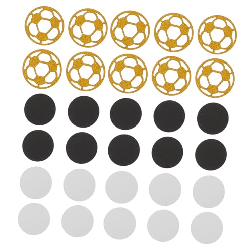 ABOOFAN 400 Stück Fußball Konfetti in Gold Schwarz Lebendige Partydekoration für Fußball Geburtstagsfeiern Bunte Papierschnipsel für Tischdeko und ABOOFAN 400 Stück Fußball Konfetti in Gold Schwarz Lebendige Partydekoration für Fußball Geburtstagsfeiern Bunte Papierschnipsel für Tischdeko und von ABOOFAN